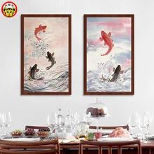 Картина по номерам художественная краска по номеру большая картина король китайские животные Безопасный и красивый Карп Декор для гостиной