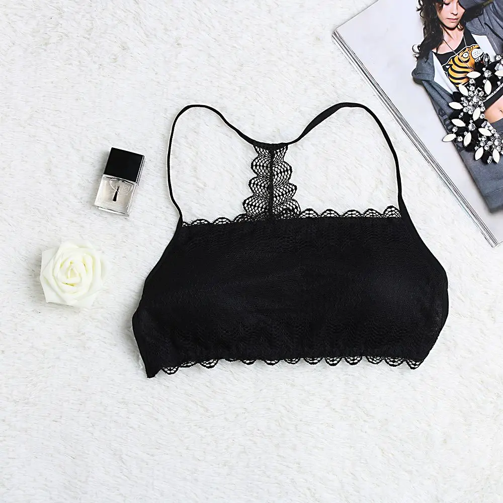 2018 New Arrival Spring Summer Beach Sexy Bra Adjustable Soft Lingerie Lace Bralette Tower Back Crop Top Cut Out Tank Bra Tops (16)
