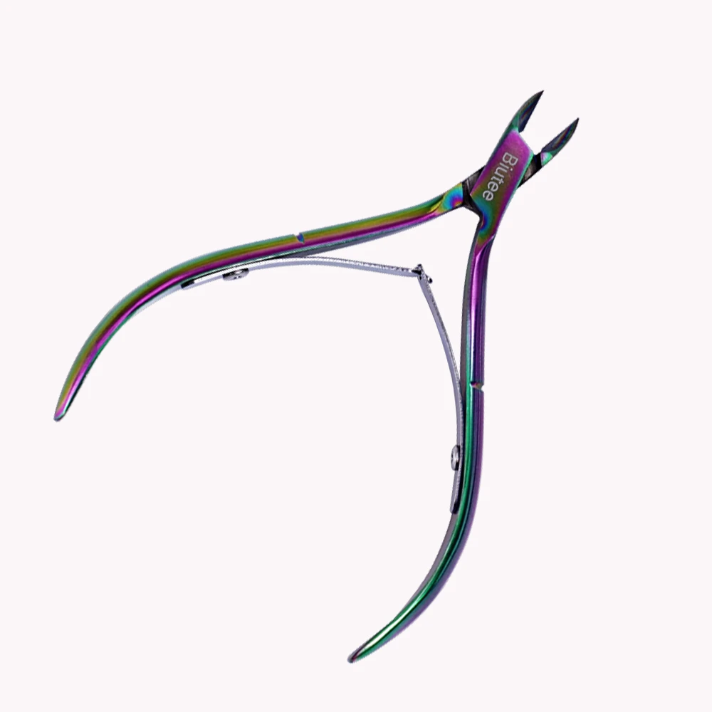 

1 Pcs Rainbow Nail Cuticle Nipper Cutter Rainbow Clipper Scissor Dead Skin Remover Trimming Manicure Nail Art Tool