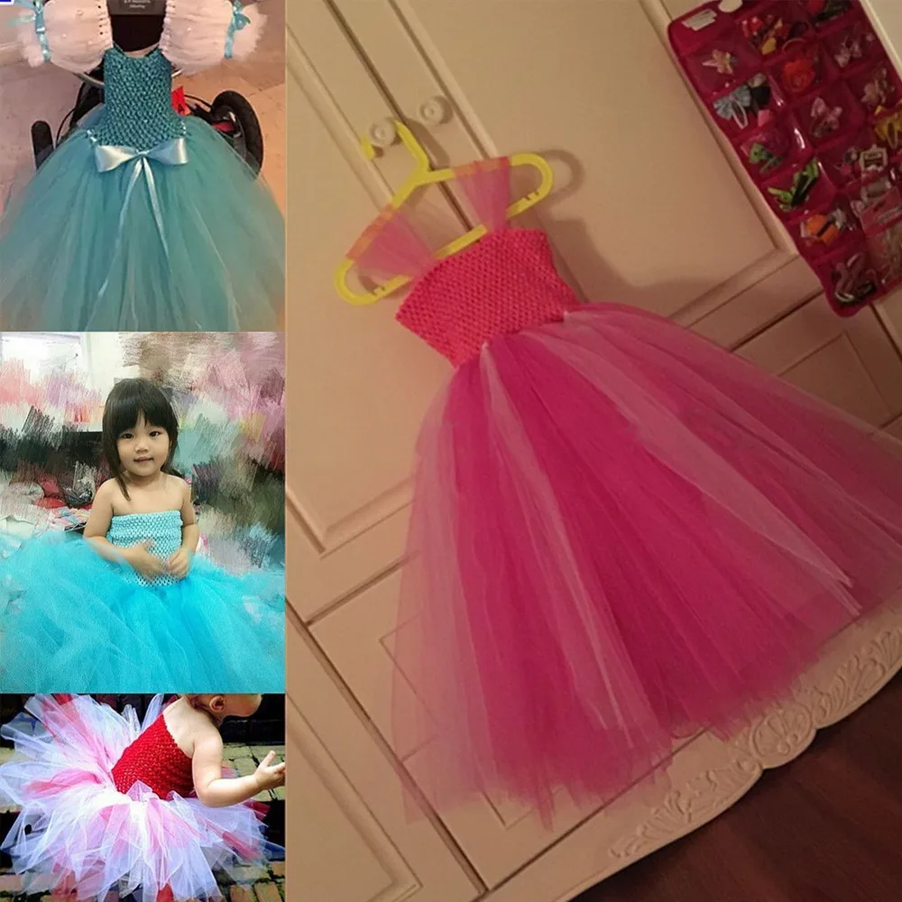 2017 Hot 9'' Crochet Tube Top Tutu Elastic Waistband Headband Women Girl Princess Hair Band Girls Skirt