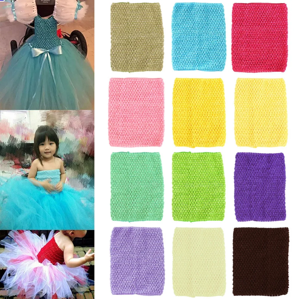 2017 Hot 9'' Crochet Tube Top Tutu Elastic Waistband Headband Women Hair Band Girls Skirt 2017 Hot 9'' Crochet Tube Top Tutu Elastic Waistband Headband Women Hair Band Girls Skirt
