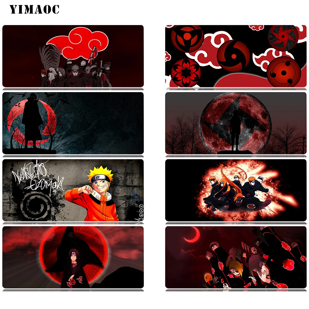 

YIMAOC Naruto Akatsuki Mouse Pad 30x80 cm Computer Mousepad Anti-slip Natural Rubber Gaming Mouse Mat