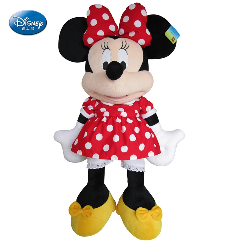 

Disney Minnie Mouse Toy 47cm Minnie Plush Animal 2018 Girlfriend Child Toy Christmas Gift High Quality Bow Girl Birthday Gift