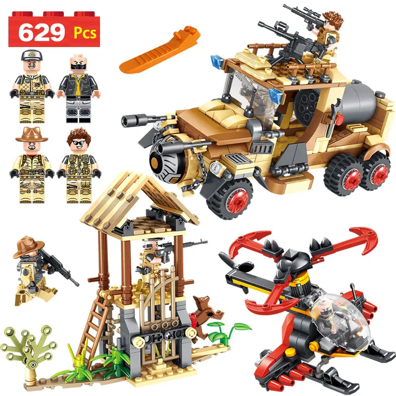 

New Blocks Compatible LegoINGLYS Military Series Coast Guard Action Figures Wars Weapon Enlightening Bricks Kids Toys For Kids