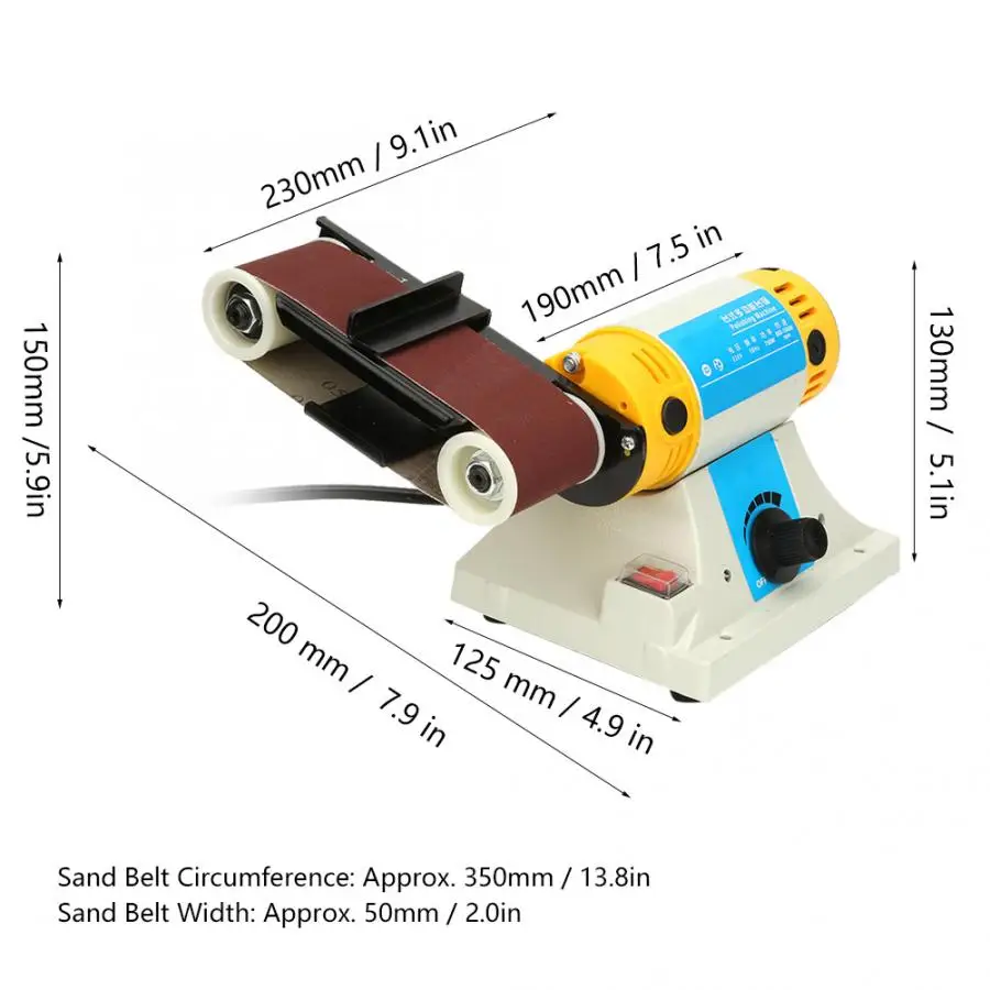 750W шлифовальный станок Электрический Шлифовальный Настольный ремень Полировочная, шлифовальная машинка машина EU Plug 220V
