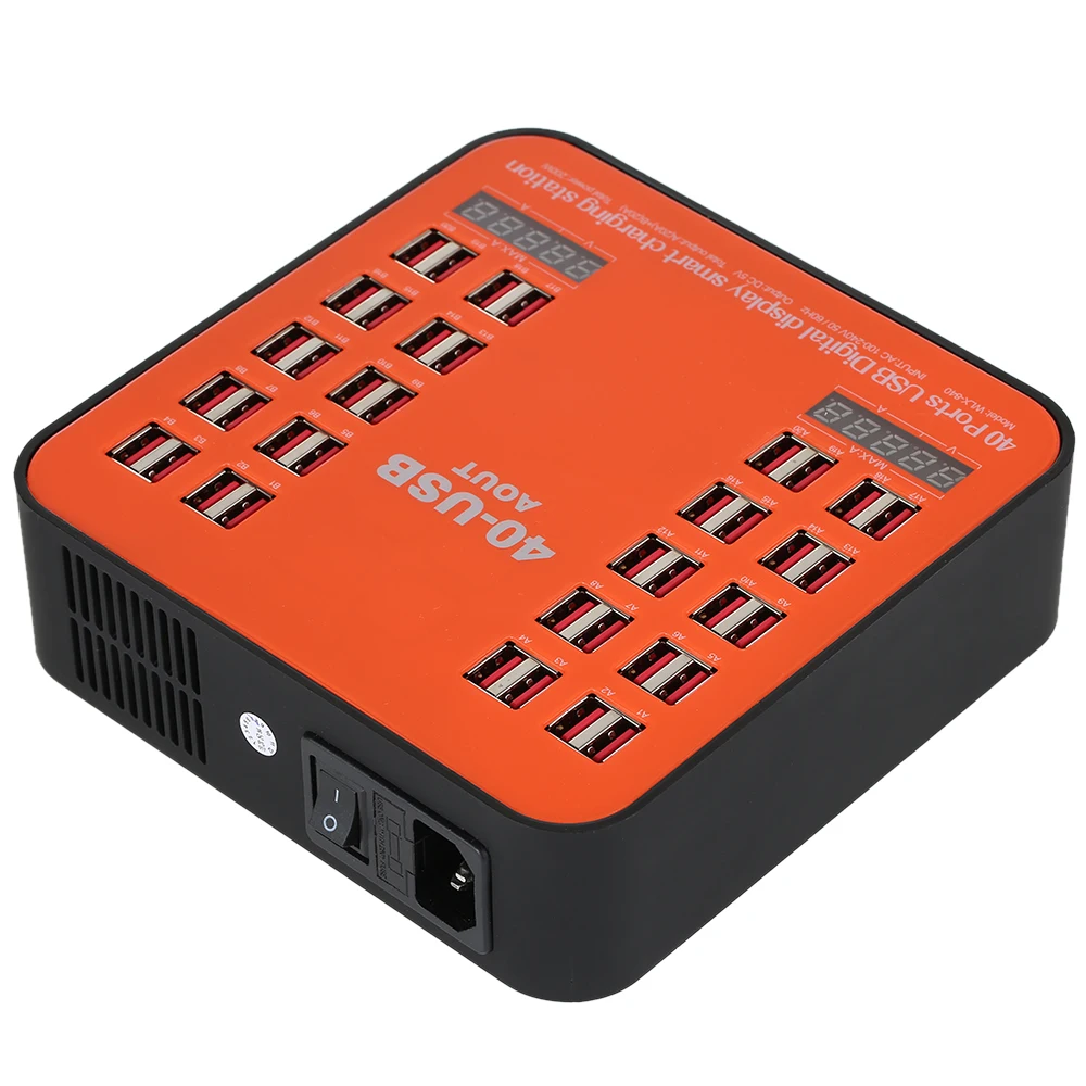 

NEW ARRIVALS WLX-840 USB Charger Quick Charge 40-port charging ports for iPod PSP PDA GPS etc For US EU UK AU Plug(Optional)