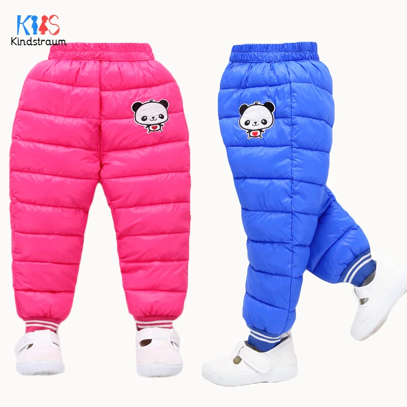 

Kindstraum 2018 Winter Kids Cartoon Thick Pants Baby Open File Down Trousers Causal Full Length Wear for Kids,RC1634