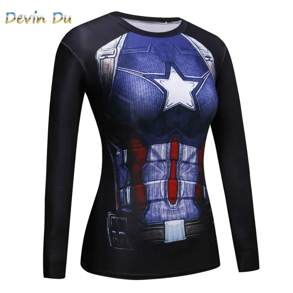 

Fitness Compression Shirt Superman VS Batman 3D Printed T-shirts women Long Sleeve Cosplay Costume Clothes girl's Tops Shirts