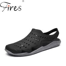 Новинка; модная мужская повседневная обувь; летние легкие сандалии на плоской подошве; пляжная обувь для отдыха; мужские быстросохнущие лоферы