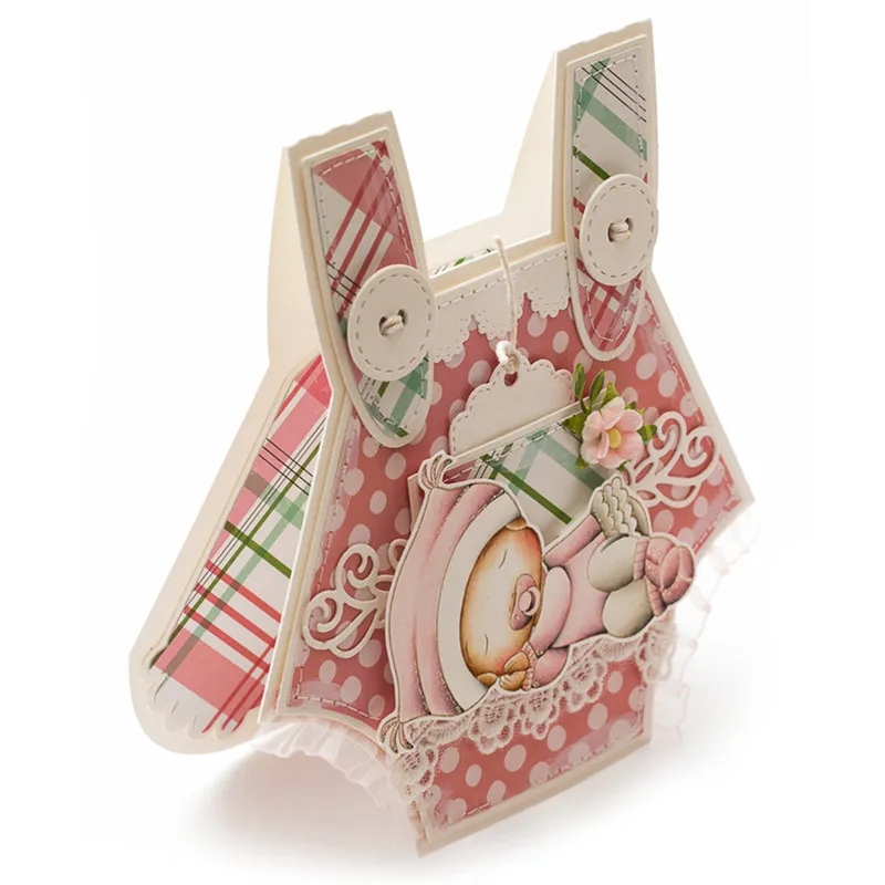 

Animal Rabbit Bunny Button Border Metal Cutting Dies Scrapbooking New 2019 for Craft Dies Card Making Paper Die Cut Decoration