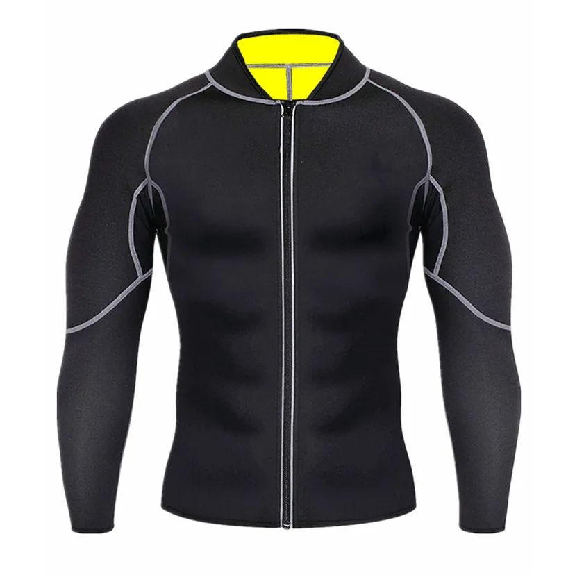 Men Neoprene Long Tops Underwear Men's Waist Trainer Undershirt Sweat Sauna Shirts Male Bodyshaper Fitness Fitness Singlets