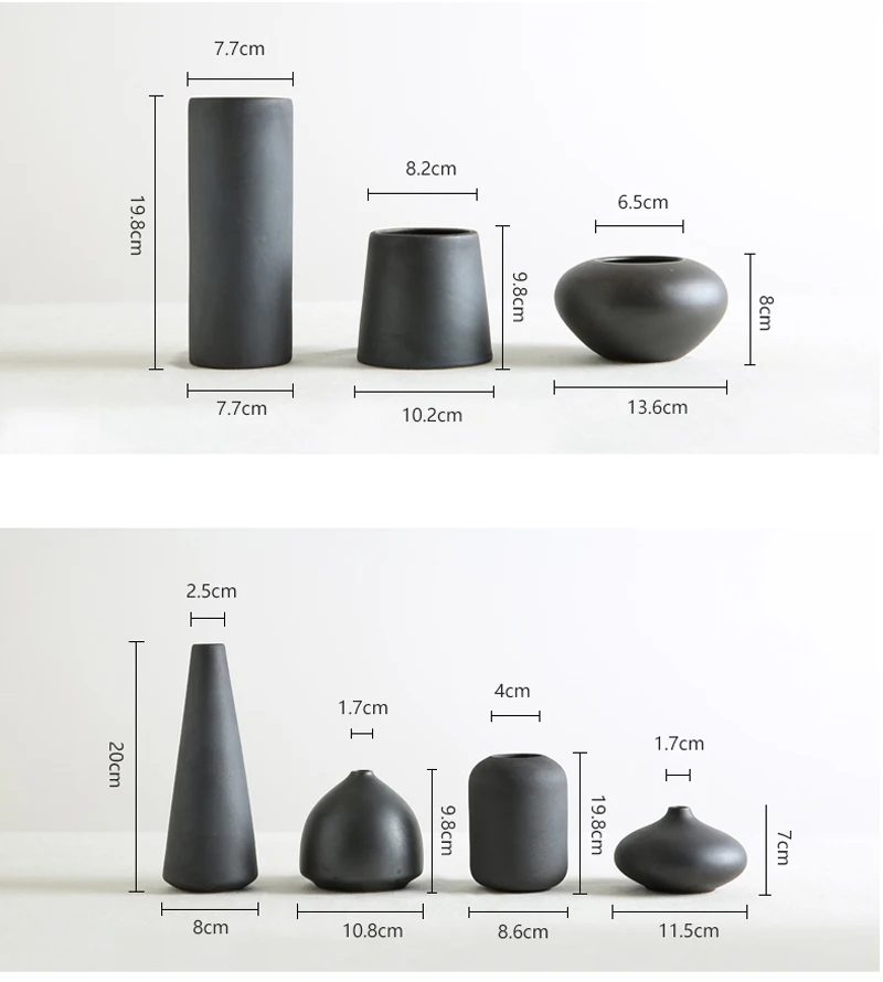 Европейская креативная матовая керамическая ваза чёрный Настольный вазы современная модная ваза цветочный горшок домашний декор ремесла свадебное украшение