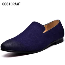 Cosidram слипоны Для мужчин повседневная обувь сезон: весна–лето Мужская обувь из искусственной кожи Лоферы для женщин для мужской обуви плюс Размеры 46 47 48 brm-005