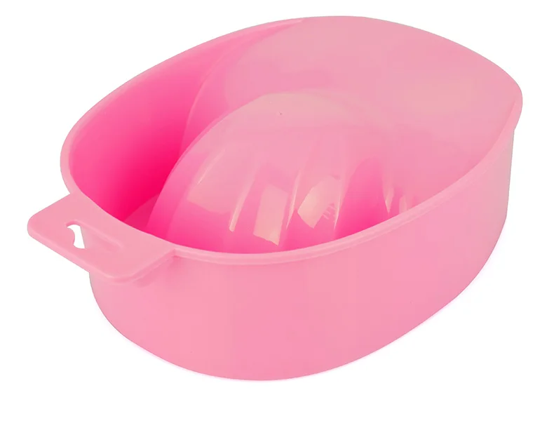 Hand fingers Nail soaking bowl remove clean nail polish enamel