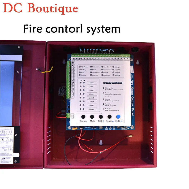 1 комплект) Панель управления пожарной сигнализацией 8 проводных зон домашняя охранная сигнализация Самозащита Поддержка детектор дыма и газа