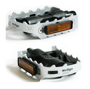 WELLGO C25 MTB BMX Aluminum Cost-effective Pedals Black Bicycle Bike Cycling