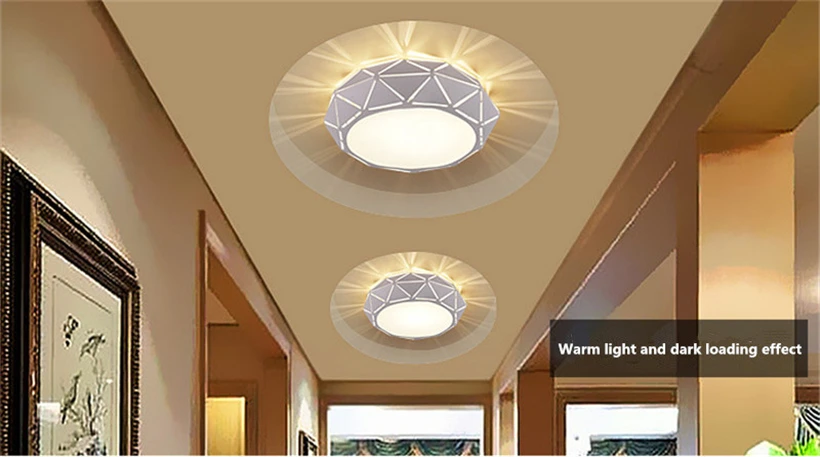 Luzes de Entrada Luz do Corredor Redonda Moderna Lanterna 5w - 1w Superfície Acrílico Incorporado Luz Varanda Simples li Ac220v Led 9 Cheap Luzes de teto