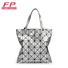 Blume poesie Weibliche Gefaltet Geometrische Plaid Frauen Handtasche Perle BaoBao BAO Mode-einkaufstasche Verzerrung Frauen Umhängetasche Bolsa