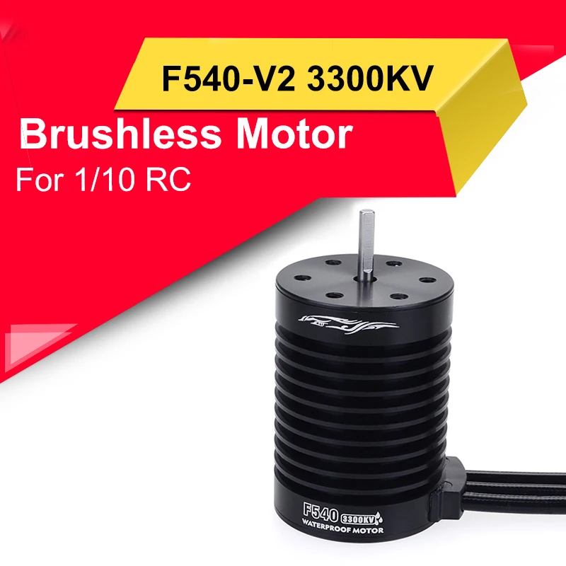 

F540-V2 3300KV 4370KV бесщеточный Сенсорный Водонепроницаемый двигатель 4 полюса 3,175 мм для 1/10 RC Drift Racing Off-road Car Truck