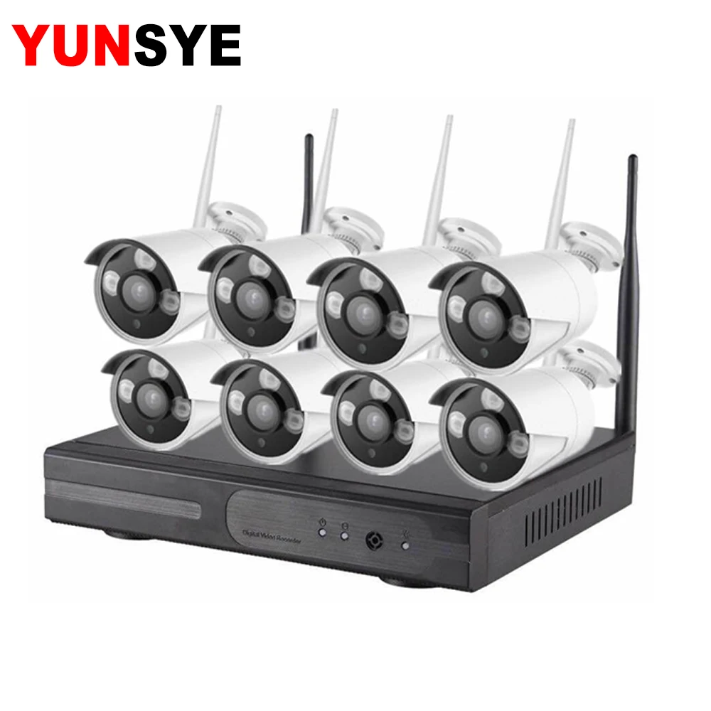 

8CH WIFI Kit 1080P WiFi NVR 2.0MP IR Outdoor Weerbestendige CCTV Draadloze IP Camera Beveiliging Video Surveillance systeem