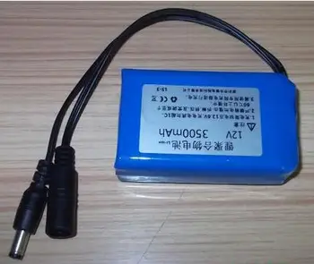 

Free ship 12V 3500mAh polymer lithium battery li-ion rechargeable battery GPS LED lamp monitoring battery