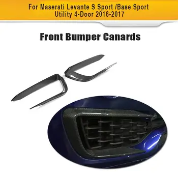 

Carbon Fiber Auto Front Bumper Vents Fog Lamp Trims for Maserati Levante 4 Door 2016 2017 Car-Styling