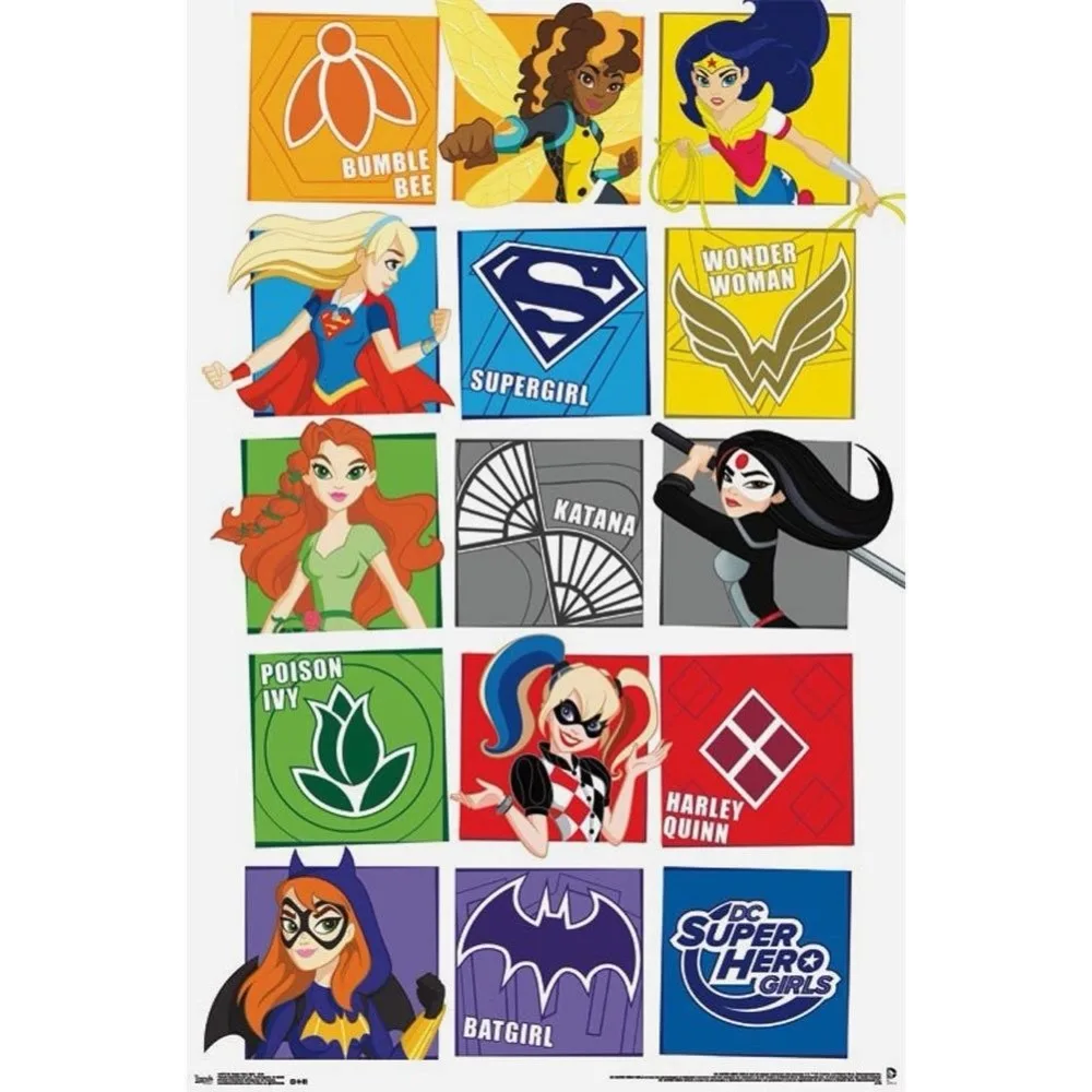 

Home Decor DC Super Hero Girls-Silk Art Poster Wall Sicker Decoration Gift