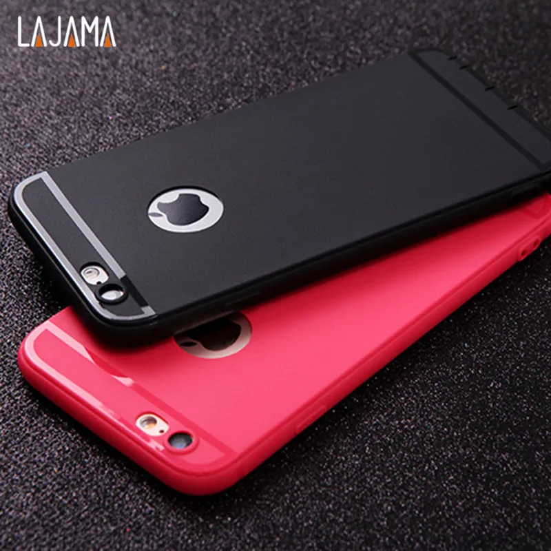 For iPhone 7 Case 6 Cases Silicone Soft Luxury Ultra Thin Back Cover for X 8 plus 6s Plus Dust Plug Phone |