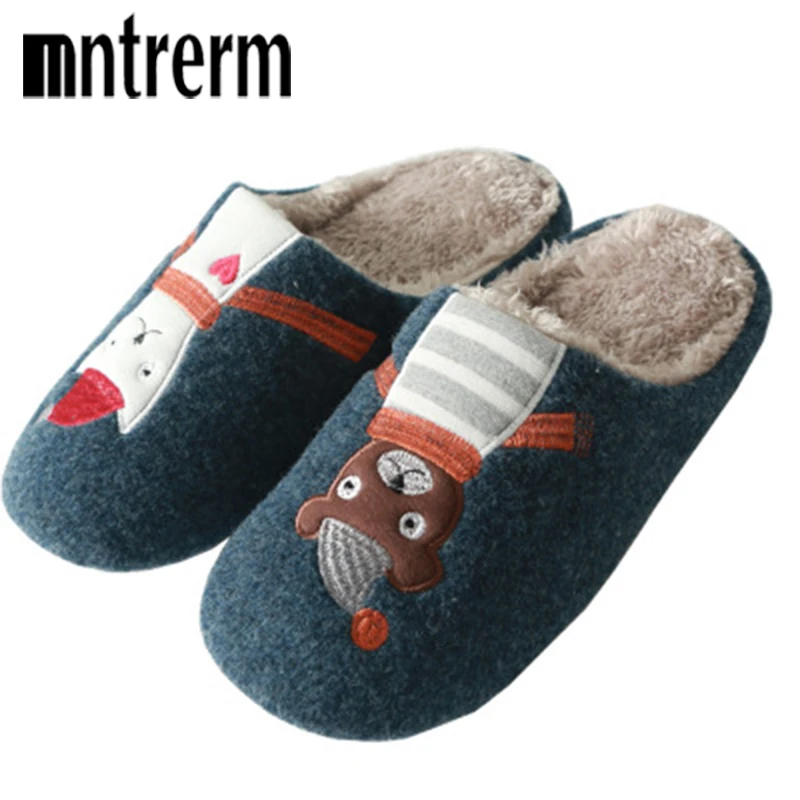 Теплые домашние тапочки Mntrerm женские зимние для спальни Нескользящие большие