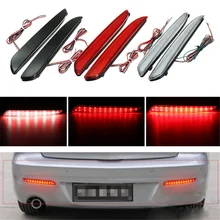 2Pcs 24 LED Rear Bumper Reflector Tail Brake Stop Running Turning Light For Mazda 3 2010-2013