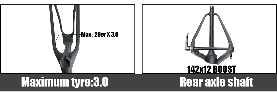 Clearance Super light 960g thru axle 148x12 boost MTB carbon frame 29er Plus Mountain Bike Frames 29 max 3.0 tires Bicycle parts 9