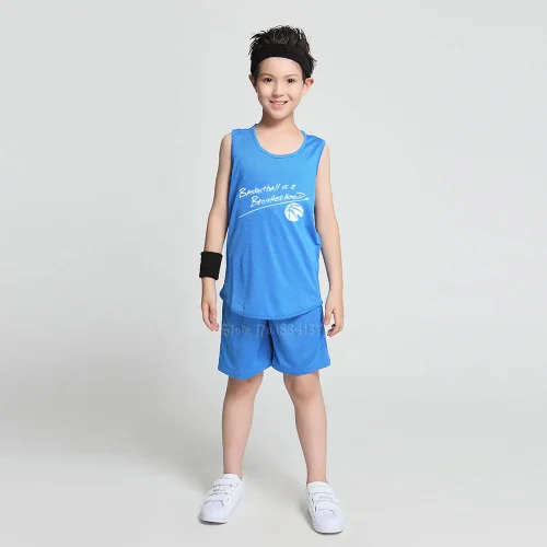 high quality sports clothes kids basketball uniform reversible