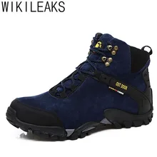 Wikileaks Hommes Bottes D’hiver Avec de la Fourrure À L’intérieur Chaud Neige Bottes Hommes en plein air Boot Hommes Travaillent Chaussures Homme Chaussures Homme En Caoutchouc Cheville Bottes