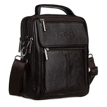 

High Quality Fashion Men Genuine Leather Handbag Business Messenger Shoulder Bag Cigarette Case Phone Bags wallet