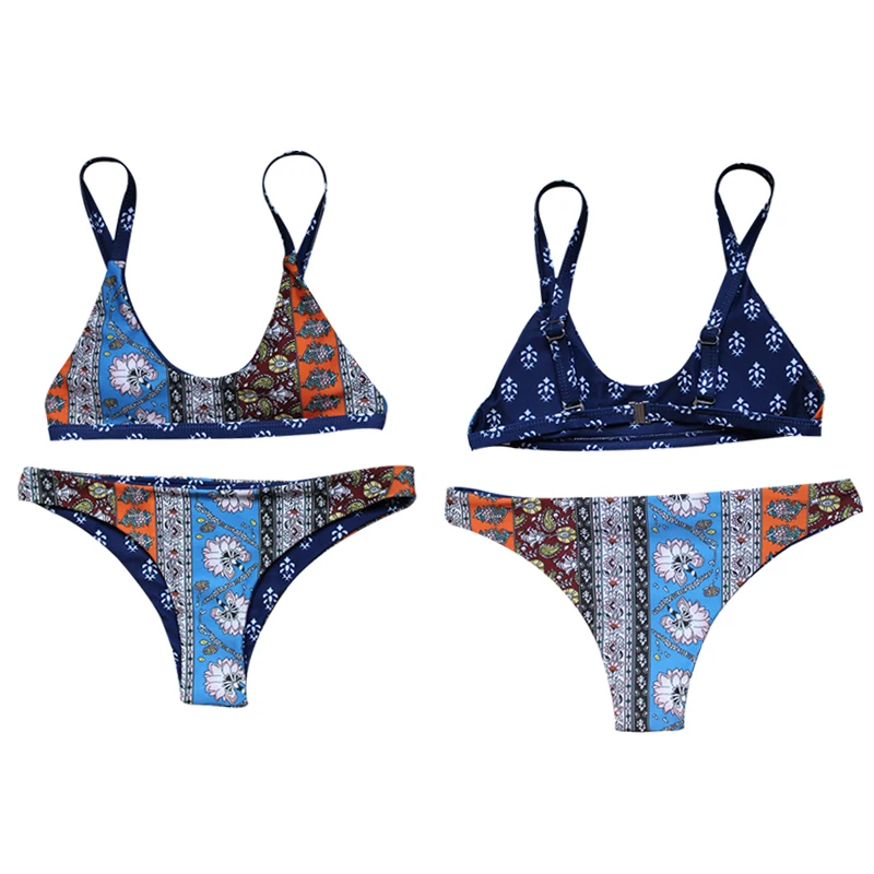 Double Sides Printing Swim Suit Europe and American Style Sexy Bikini