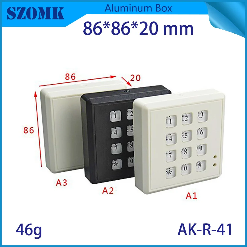 

4 pieces a lot box for equipment with keypad 86*86*22 mm alarm box home alarm wireless plastic junction box housing szomk case
