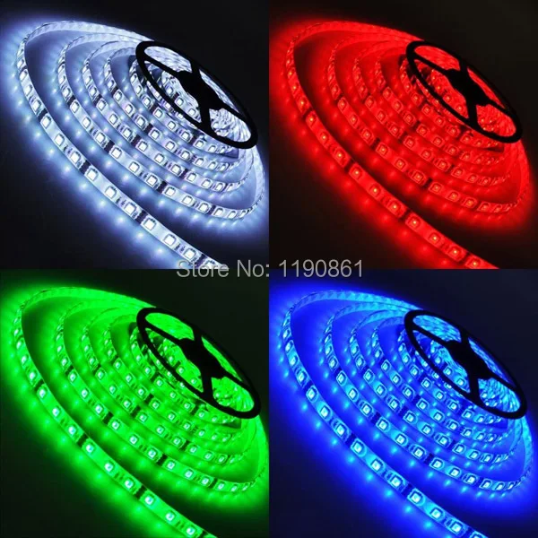 60 светодиодов/метр SMD 5050 теплый белый/холодный белый/RGB гибкая светодиодная лента