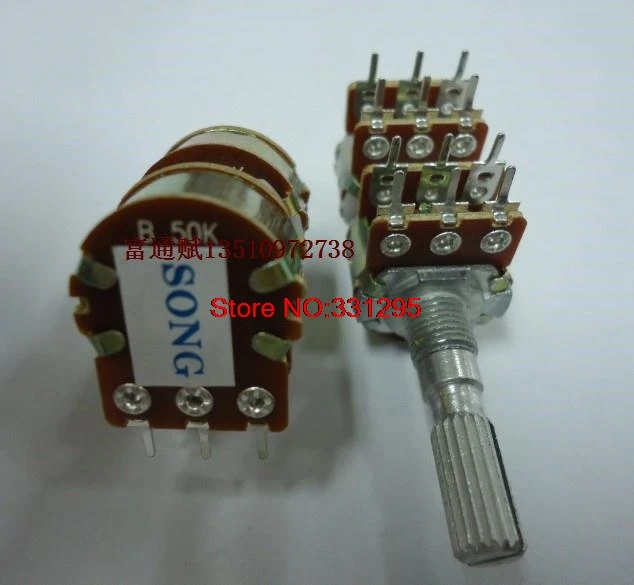 

Audio amplifier with 148 type 16 B50K quadruple volume 10% long life potentiometer switch 25MM potentiometer switch