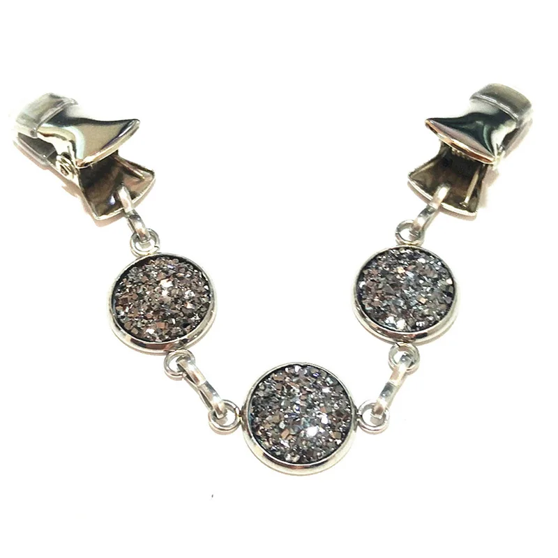 

Gypsophila Bling Stones Cape Scarf Clips Shiny Baby Breath Cardigan Sweater Cinch Guard Clamps Cloak Clasp Versatile Button