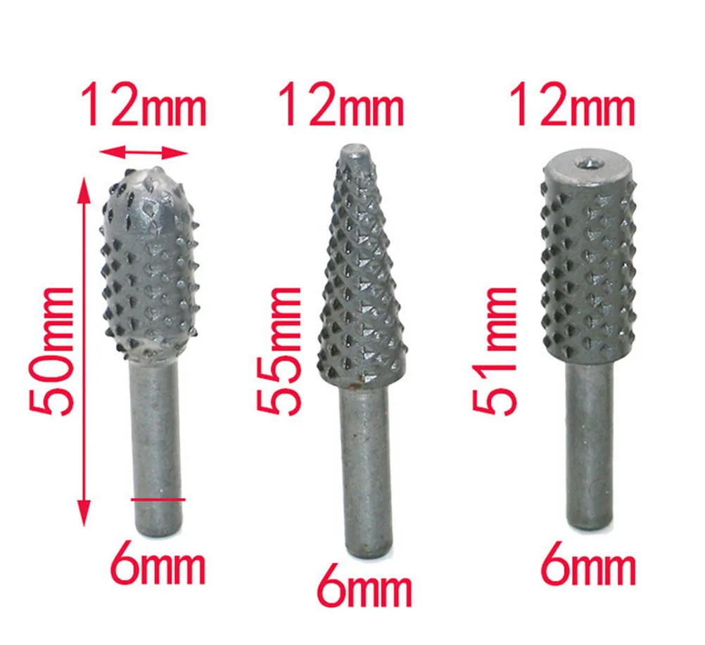Сверло из быстрорежущей инструментальной стали деревообрабатывающий Рашпиль зубило образный вращающийся тиснением Шлифовальная головка гравировка узор фреза Мощность инструмент 5 шт./компл