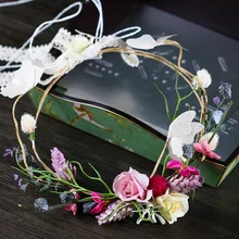 Элегантный головной убор с цветами Мори девушка венок Свадебный ободок платье Аксессуары Украшение Свадебный головной убор Mingli Tengda