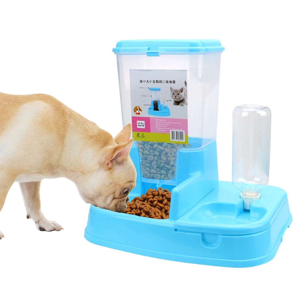 Cheap 1 Set Pet Automatic Feeder Dog Cat Drinking Bowl Dog Supplies Large Capacity Dispenser For Dog Water Drinking Cat Feeding