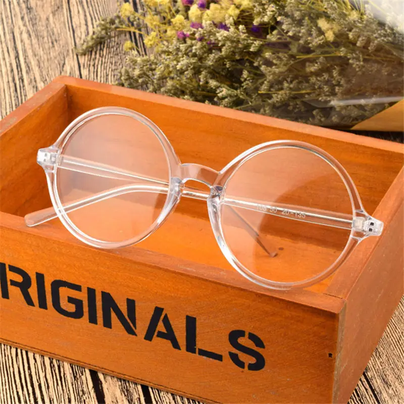 Модные круглые простые очки, винтажные очки с прозрачными линзами для женщин и мужчин, ретро очки для близорукости, прозрачная оправа для очков