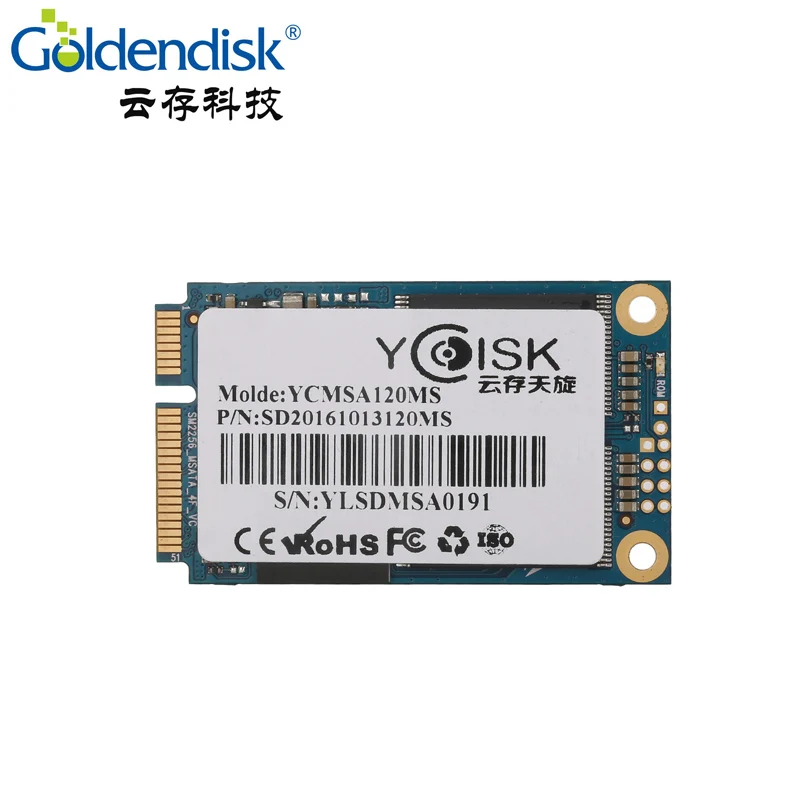 Goldendisk YCdisk Serial MSATA SSD 120 ГБ для добывающей машины FPGAs Внутренний твердотельный диск