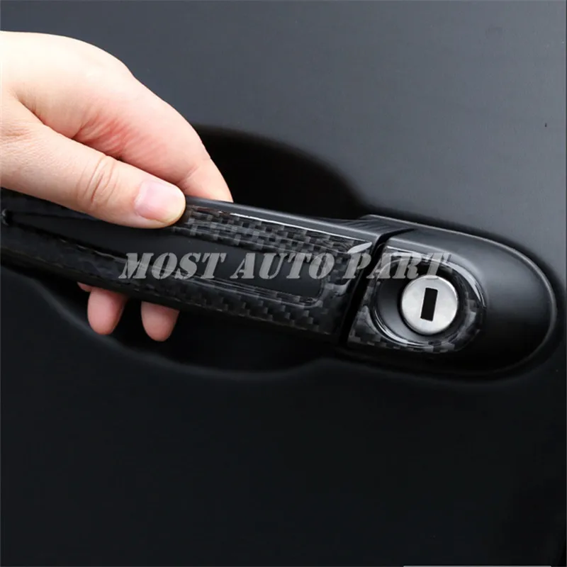 

Carbon Fiber Car Door Handle Trim Cover For BMW 2 4 Series F22 F32 2014-2018