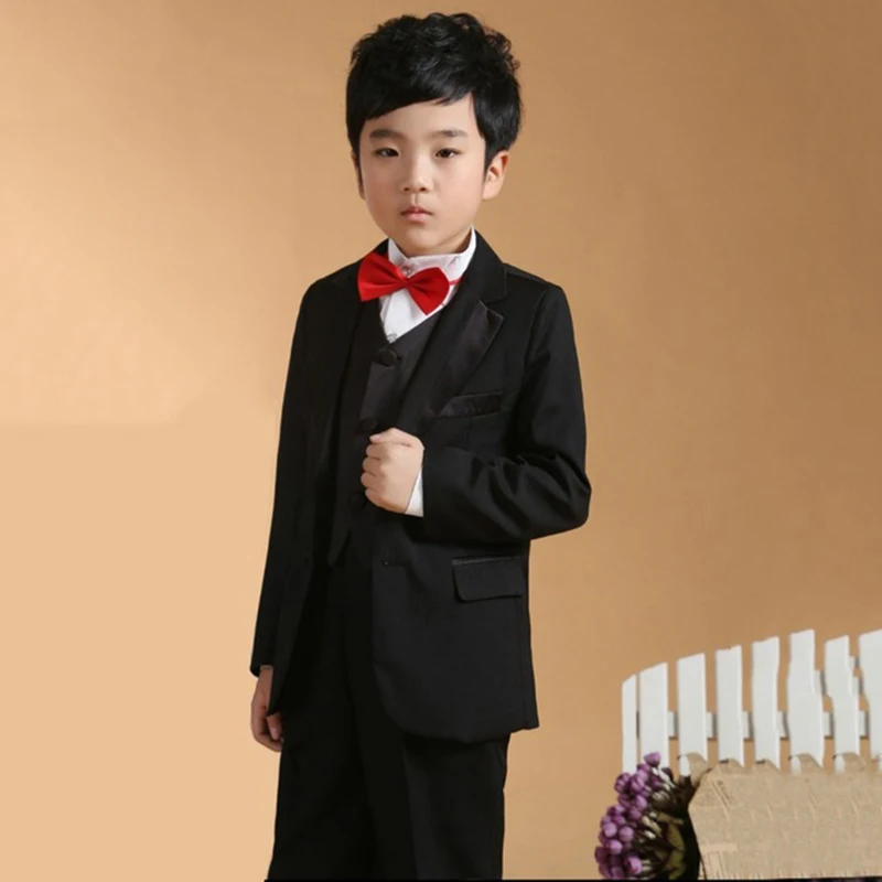 Kids Prom Suits Black Suits Toddler Boys Suits For Weddings Kids Tuexdo