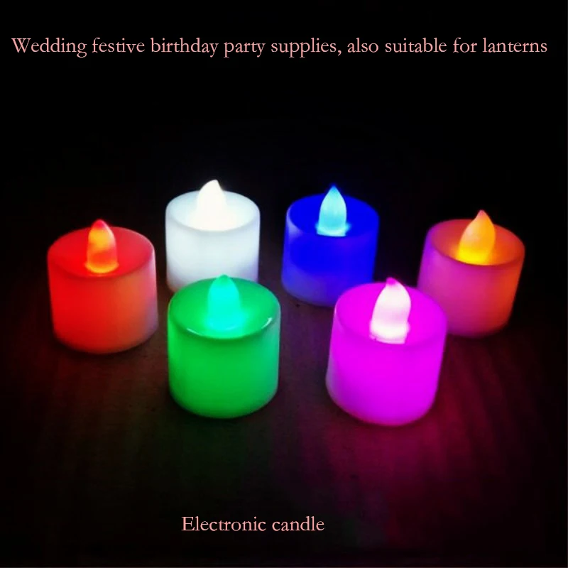 Ухаживания электронные свечи многоцветная Лампа имитации пламени проблесковый маячок Главная Одежда для свадьбы, дня рождения украшения энергосбережения
