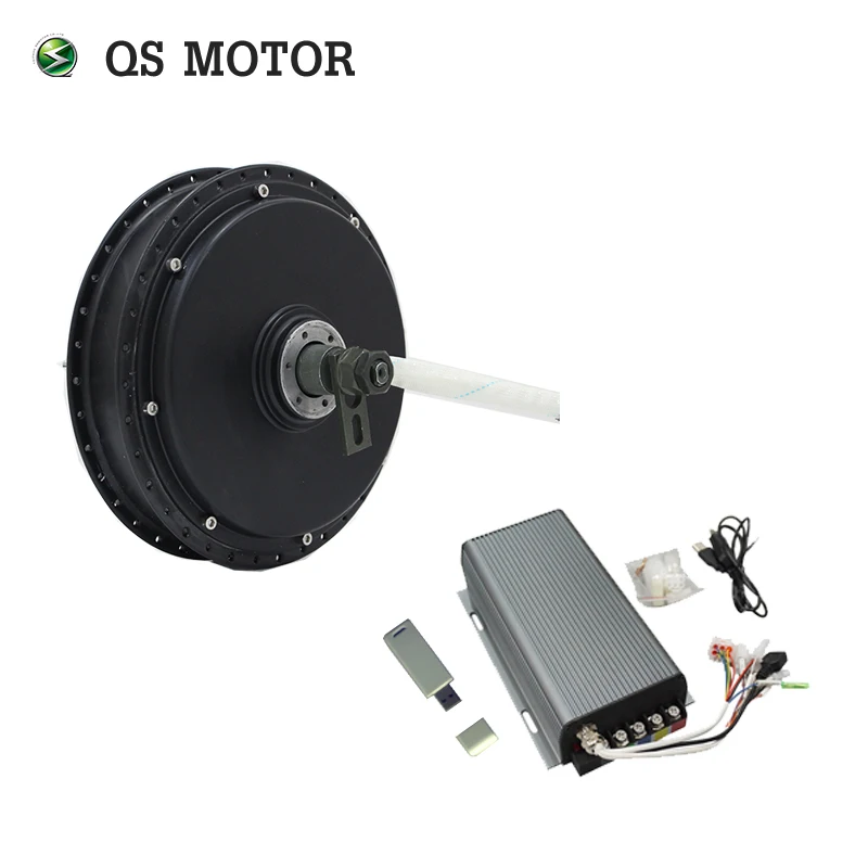 

72V 100km/h QS Motor 3000W 205 50H V3 Electric Motor for Bicycle Bike Kits with SVMC72150 450A controller