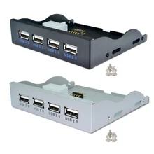 H1111Z 4 Порты и разъёмы USB 2,0 док-станция USB 2,0 адаптер ед. Панель скользящая скоба с 10 пин кабель для рабочего стола 3,5 дюйма FDD Floppy Bay
