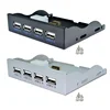 H1111Z 4 Port USB 2.0 Hub USB 2.0 Adapter PC Front Panel Expansion Bracket with 10 Pin Cable For Desktop 3.5 Inch FDD Floppy Bay ► Photo 1/6